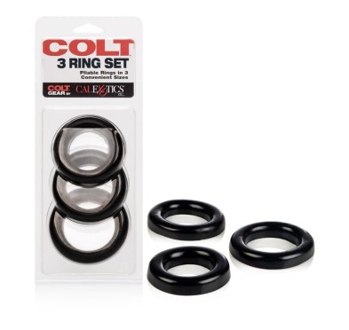 Pierścień-COLT 3 RING SET BLACK